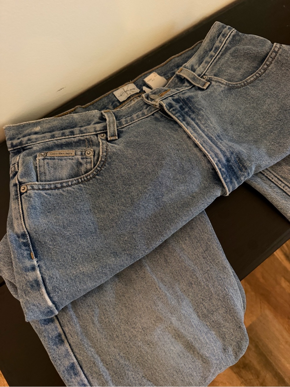 Calvin Klein Light Blue Boyfriend Jeans - Relaxed Fit Denim